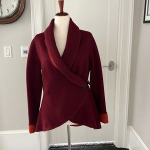 Ryan Robert’s boiled wool shawl collared jacket